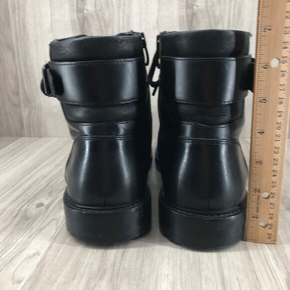 Clarks Ankle Boots Mens 12M Clarkdale Black Leather Zip Lace Up Cap Toe Shoes main image 11